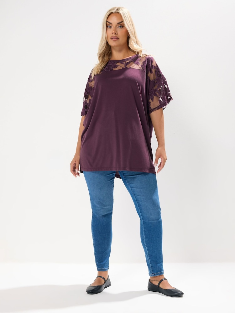 Camiseta Yours Curve Boxy Burnout Panel - Imagem 2 de 5