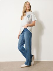 Long Tall Sally White Oversized Breakfast Club T-Shirt - Image 2 of 7