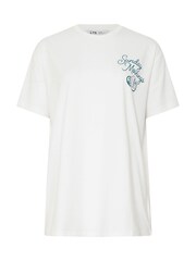 Long Tall Sally White Oversized Breakfast Club T-Shirt - Image 6 of 7