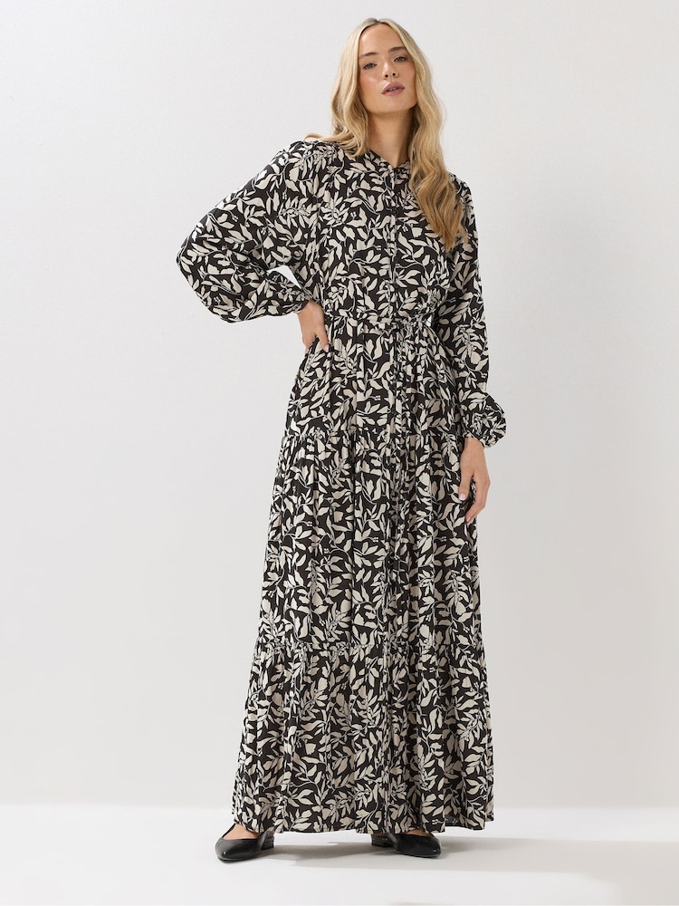 Long Tall Sally Brown Tie Waist Maxi Dress - Image 1 of 5