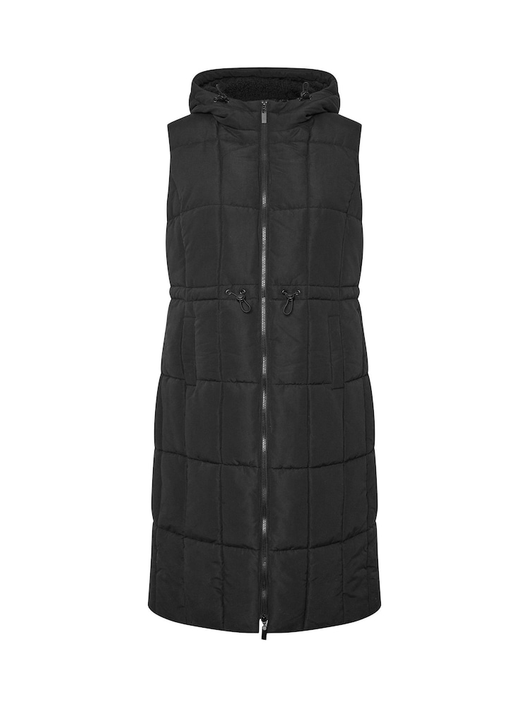 Yours Curve Black Midi Micro Fibre Gilet - Image 5 of 5 Yours Curve Black Midi Micro Fibre Gilet - Image 5 of 5