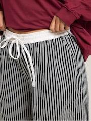Yours Curve Black Contrast Waist Stripe Trousers - Image 4 of 5