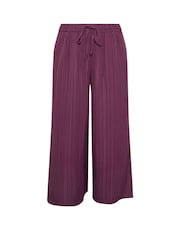 Yours Curve Red Crinkle Wide Leg Trousers - Image 5 of 5