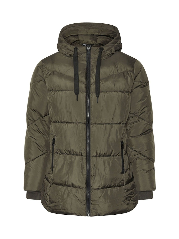 Verde - Yours Curve Short Sporty Padded Coat - Imagem 6 de 6