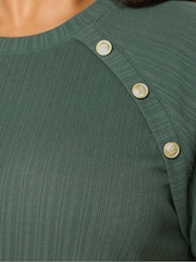 Yours Curve Green Military Swing Top - Image 4 of 5