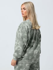 Yours Curve Grey Limited Tie Dye Sweatshirt - Image 3 of 5