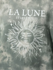 Yours Curve Grey Limited Tie Dye Sweatshirt - Image 5 of 5