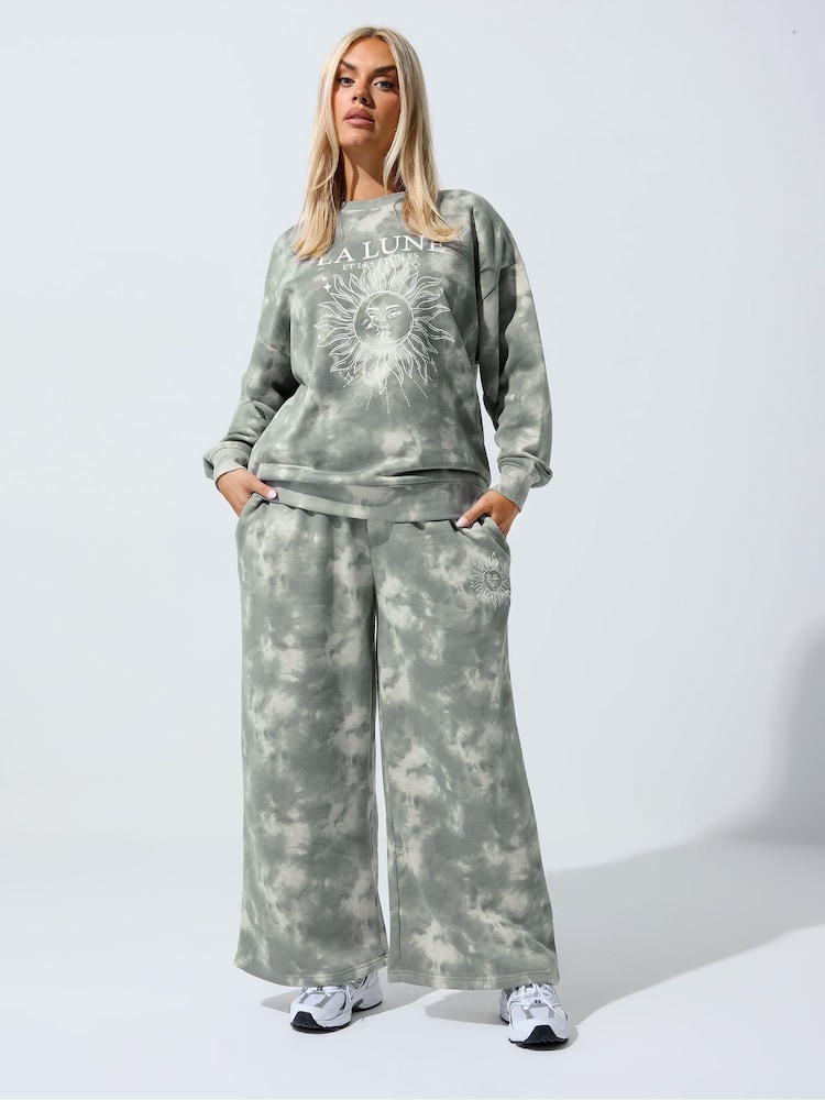 Yours Curve Limited Tie Dye Joggers - Imagen 2 de 5