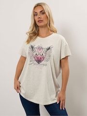 Yours Curve Placement Core T-Shirt - Imagem 1 de 5