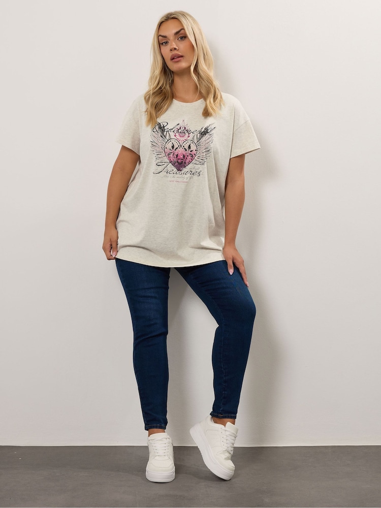 Yours Curve Placement Core T-Shirt - Imagem 2 de 5