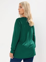 Verde - Yours Curve Pointelle Henley Swing Top - Imagem 3 de 5