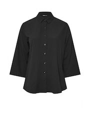 Yours Curve Black Oversized Side Slit Shirt - Image 5 of 5