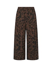 Yours Curve Brown Wide Leg Trousers - Image 5 of 5