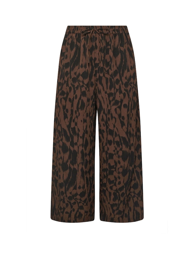 Yours Curve Brown Wide Leg Trousers - Image 5 of 5