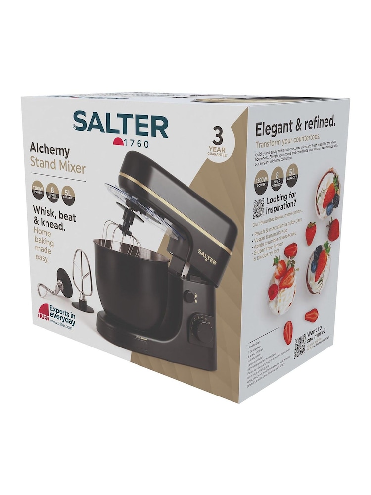 Salter Black Alchemy Stand Mixer - Image 5 of 5 Salter Black Alchemy Stand Mixer - Image 5 of 5