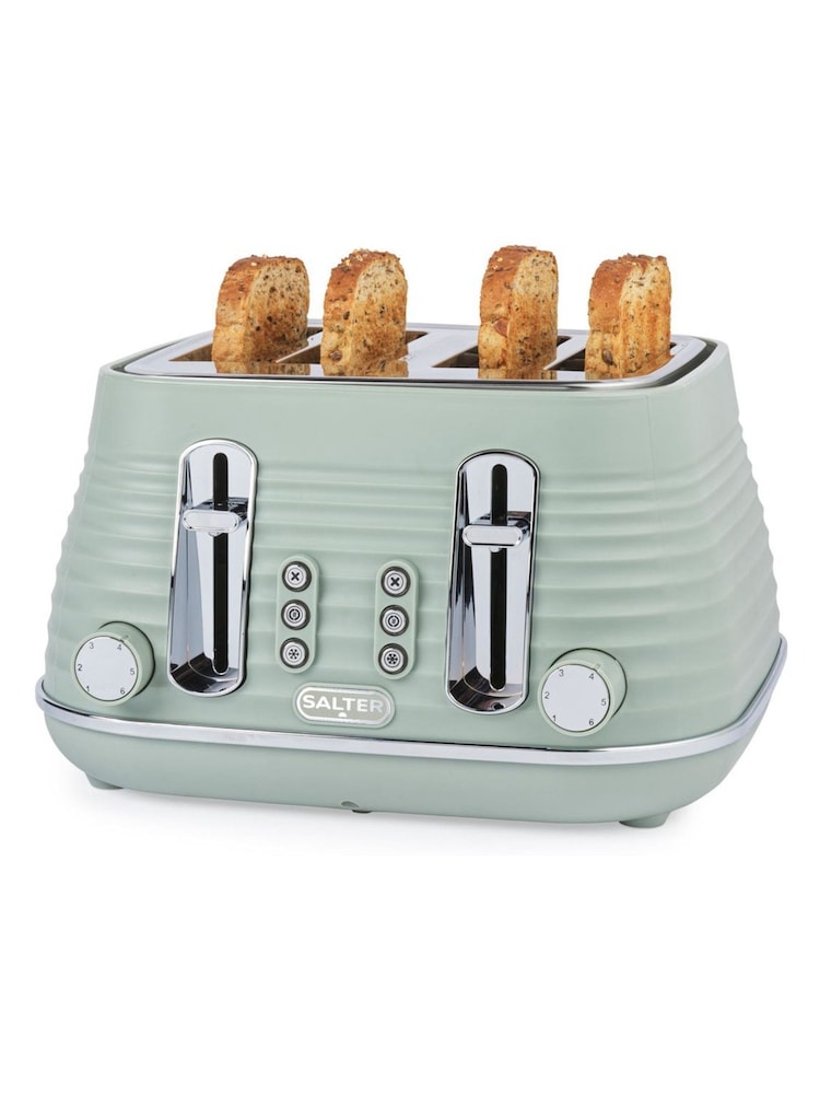 Salter Sage Ripple 4 Slice Toaster - Image 6 of 6 Salter Sage Ripple 4 Slice Toaster - Image 6 of 6