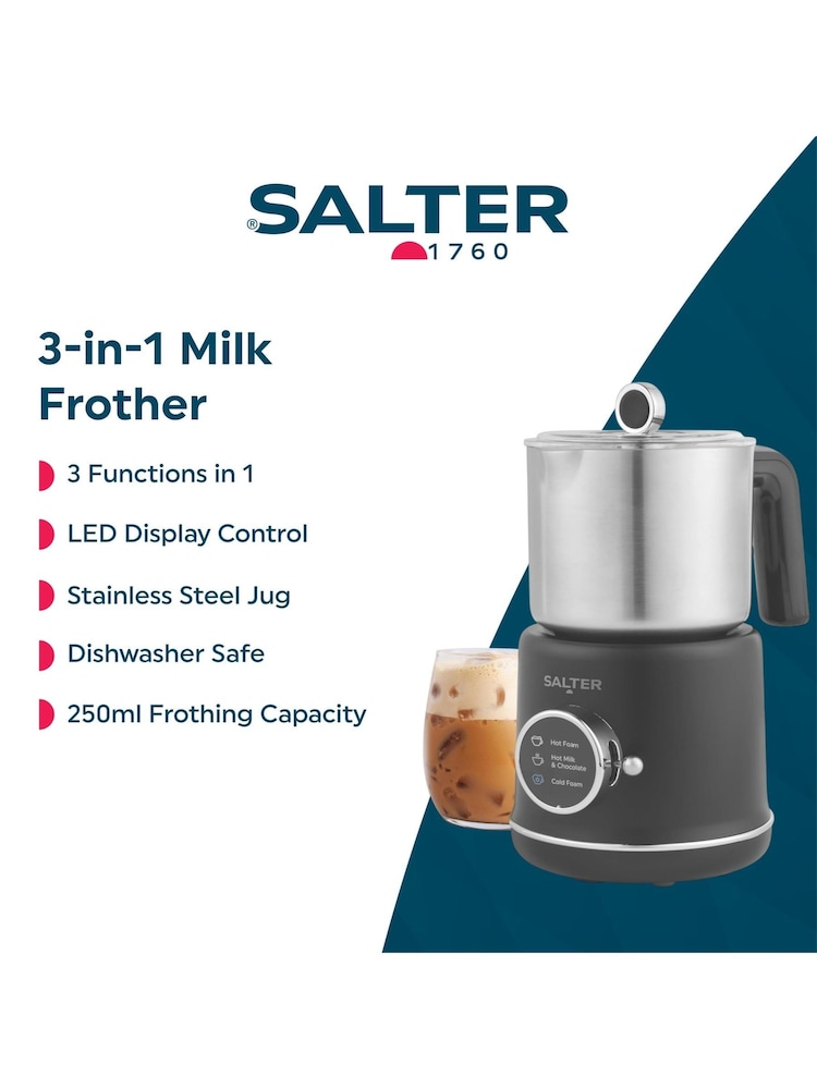 Salter Silver 3-In-1 Milk Frother - Image 6 of 6