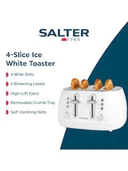 Salter White Boston 4 Slice Toaster - Image 5 of 5