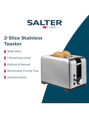 Salter Silver 2 Slice Toaster - Image 6 of 6