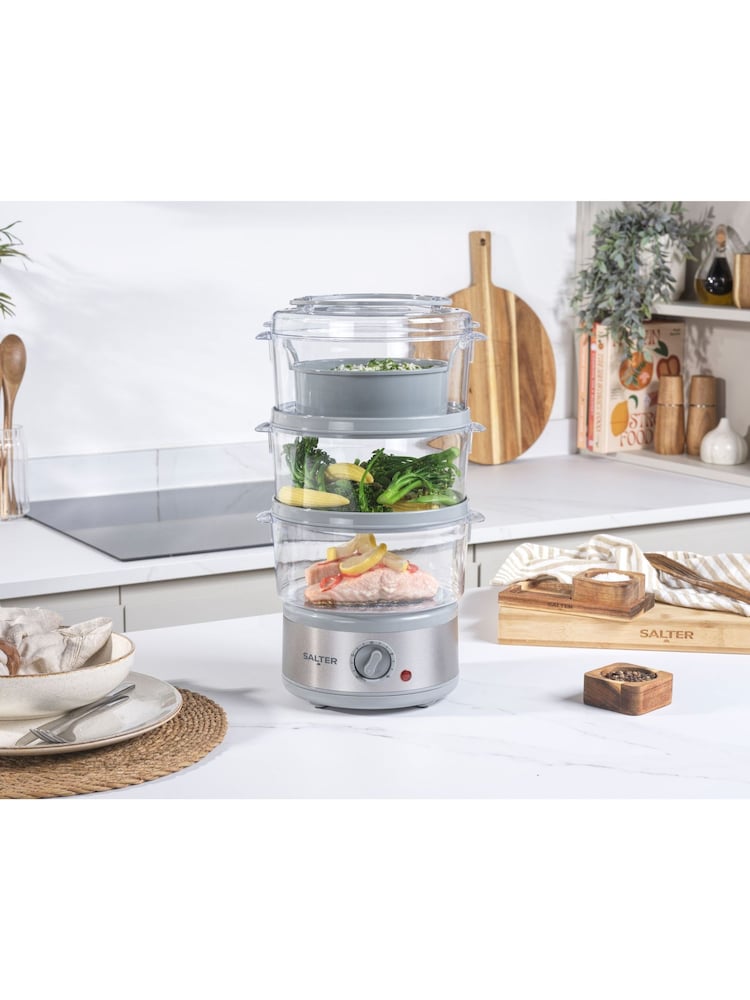Salter Transparent Aspen 7l Food Steamer - Image 1 of 5 Salter Transparent Aspen 7l Food Steamer - Image 1 of 5