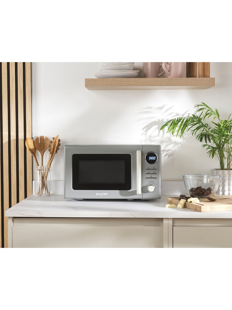 Salter Grey Retro Grey 20L Digital Microwave - Image 1 of 8 Salter Grey Retro Grey 20L Digital Microwave - Image 1 of 8