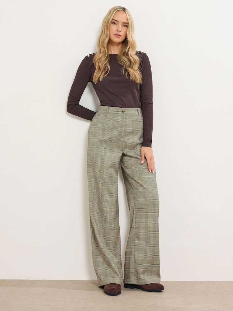 Long Tall Sally Green Wide Leg Trousers - Image 1 of 5