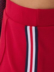 PixieGirl Petite Red Side Stripe Tapered Wide Leg Trousers - Image 4 of 5