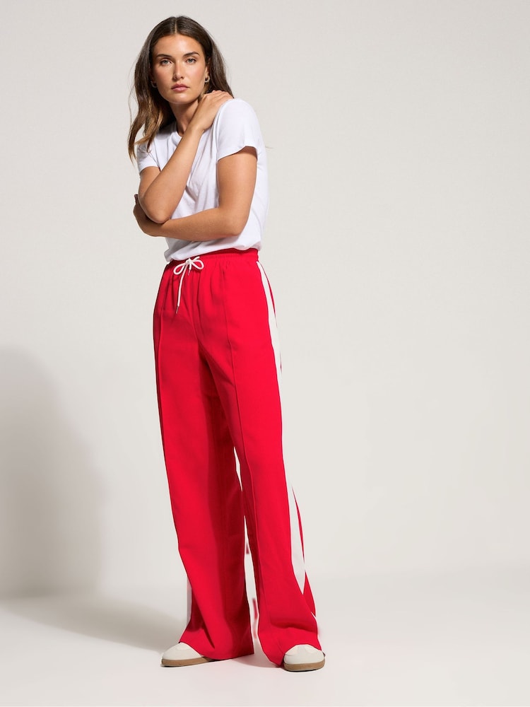 Long Tall Sally Red Wide Leg Trousers - Image 1 of 6 Long Tall Sally Red Wide Leg Trousers - Image 1 of 6