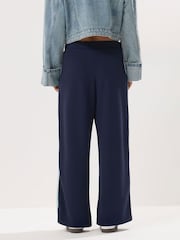 PixieGirl Petite Blue Side Stripe Tapered Wide Leg Trousers - Image 2 of 4