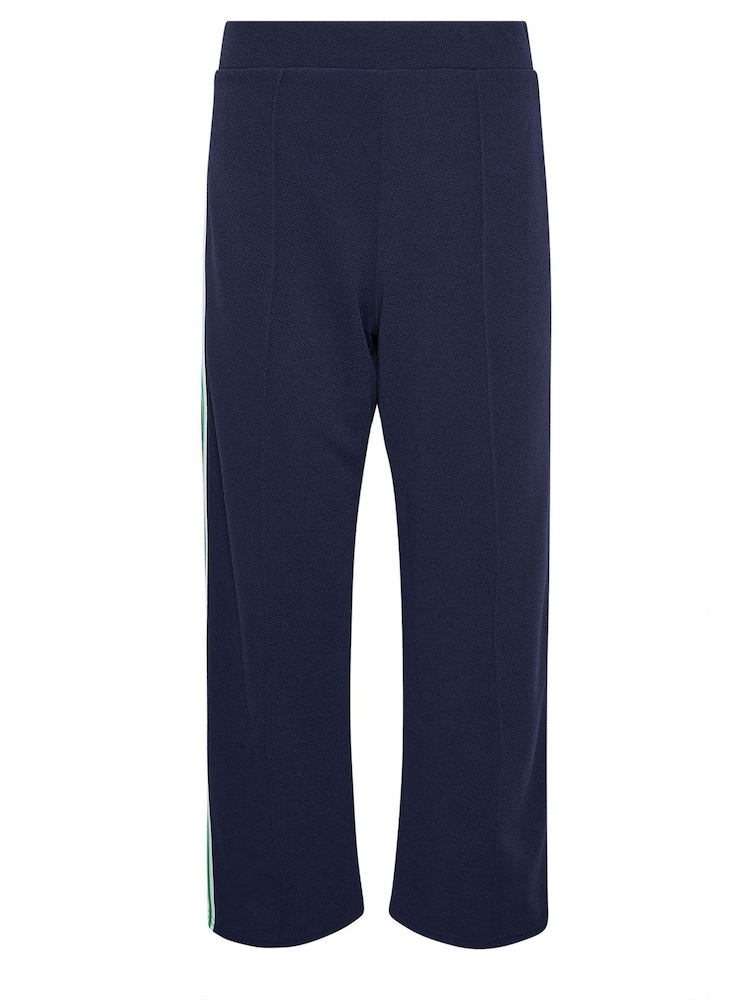 PixieGirl Petite Blue Side Stripe Tapered Wide Leg Trousers - Image 4 of 4
