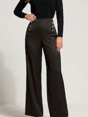Long Tall Sally Black Military Button Trousers - Image 2 of 5