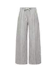 PixieGirl Petite Grey Stripe Wide Leg Trousers - Image 1 of 1