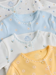 Blue/Yellow Baby Sleepsuits 4 Pack (0mths-2yrs) - Image 10 of 18