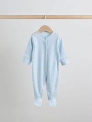 Blue/Yellow Baby Sleepsuits 4 Pack (0mths-2yrs) - Image 5 of 18