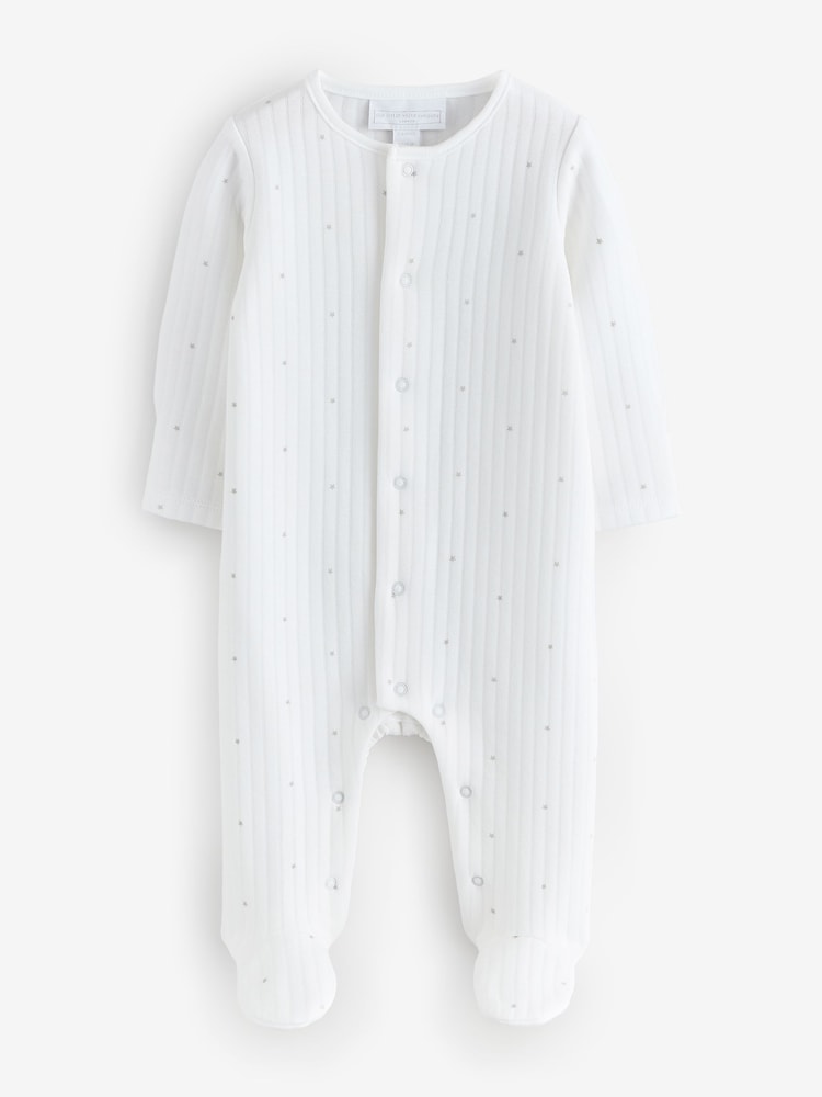 The White Company White Star Quilted Sleepsuit - صورة 4 من 4 The White Company White Star Quilted Sleepsuit - صورة 4 من 4