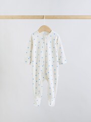 Purple/Orange Two Way Zip Baby Sleepsuit 5 Pack (0-2yrs) - Image 2 of 15