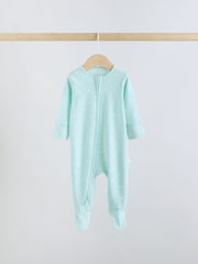 Purple/Orange Two Way Zip Baby Sleepsuit 5 Pack (0-2yrs) - Image 4 of 15