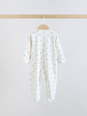 Purple/Orange Two Way Zip Baby Sleepsuit 5 Pack (0-2yrs) - Image 8 of 15