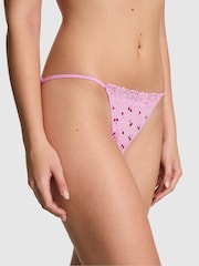 Victoria's Secret PINK Hushed Lilac Purple Bikini Cotton Heather Lace Trim Knickers - Image 1 of 3