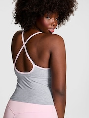 Victoria's Secret Pink Medium Heather Grey Cotton Halter Bra Top - Image 2 of 2