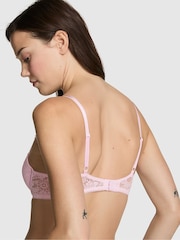 Victoria's Secret Pink Pink Tulip Push Up Pad Balcony Valentine's Charm Lace Bra - Image 3 of 3