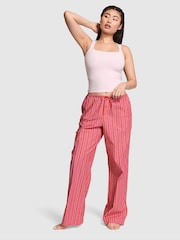 Victoria's Secret Pink Bright Vermillion Red Stripe Long Pyjama Bottoms - Image 1 of 3