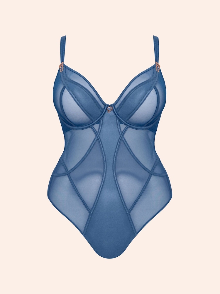 Curvy Kate Blue Suspense Plunge Bodysuit - Image 5 of 5 Curvy Kate Blue Suspense Plunge Bodysuit - Image 5 of 5