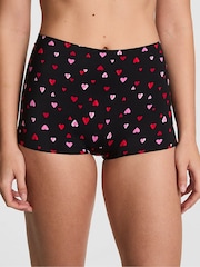 Victoria's Secret PINK Black Heart Print Short No Show Knickers - Image 1 of 2