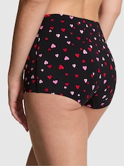 Victoria's Secret PINK Black Heart Print Short No Show Knickers - Image 2 of 2