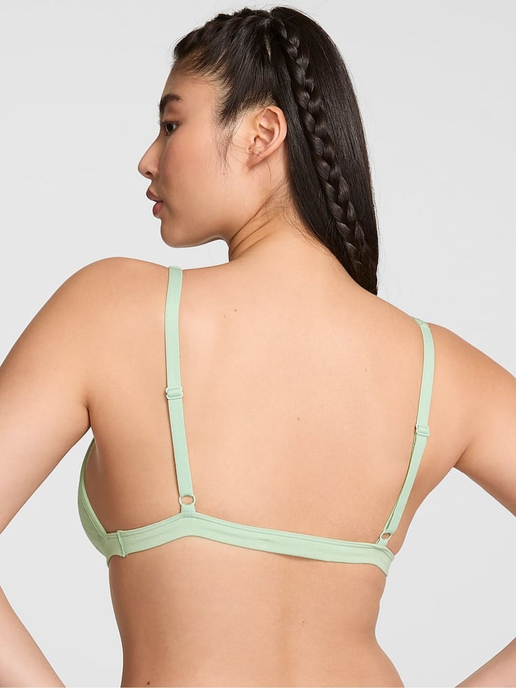 Victoria's Secret Pink Mint Green Plunge Rib Bralette - Image 2 of 3