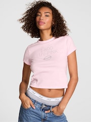 Victoria's Secret PINK Pink Tulip Retro T-Shirt - Image 1 of 3