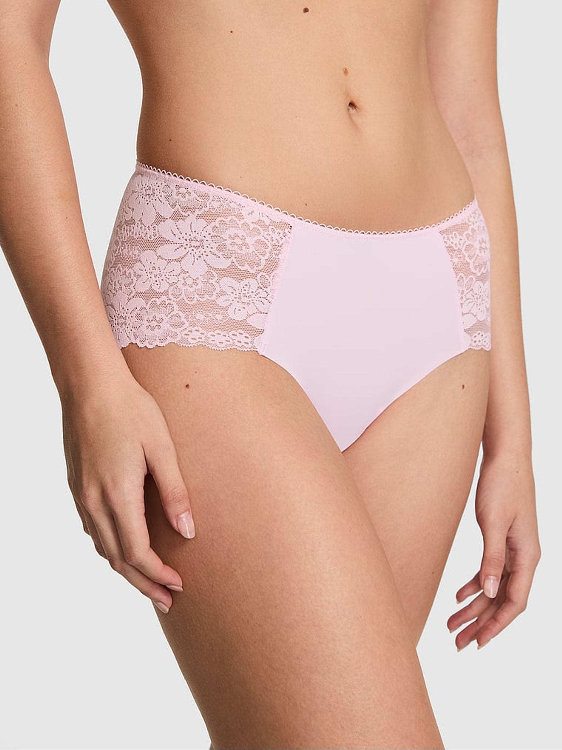 Victoria's Secret PINK Pink Tulip Cheeky No Show Lace Trim Knicker