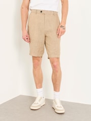 FatFace Natural Bosbury Linen Chino Shorts - Image 1 of 5