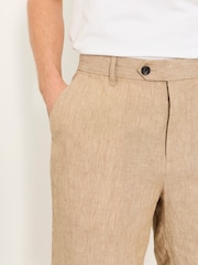 FatFace Natural Bosbury Linen Chino Shorts - Image 3 of 5